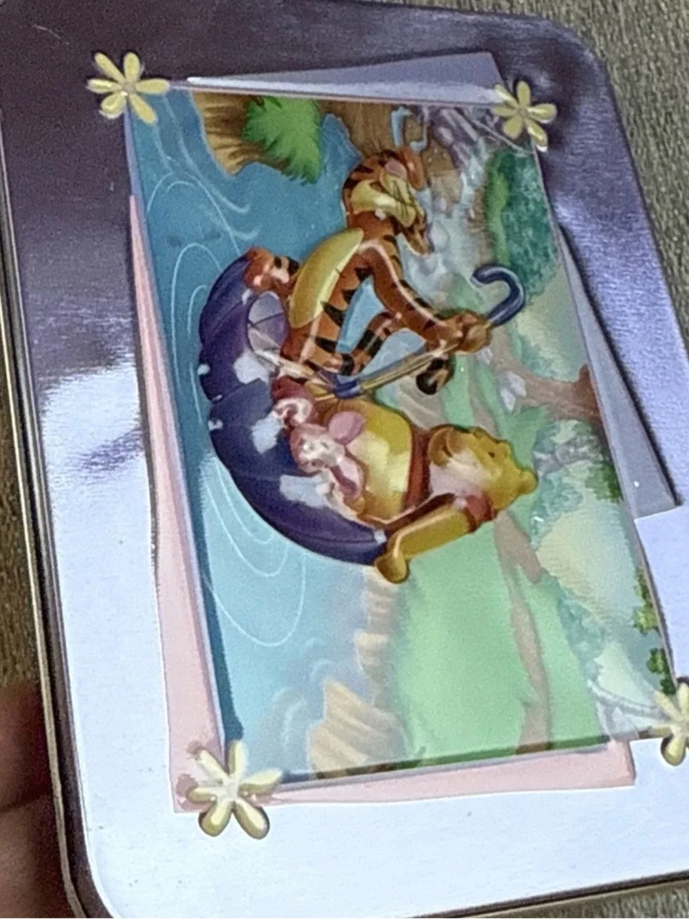 Disney Winnie the Pooh Collectible 3D Tin W 2 Decks /Sets Playing Cards Complete
